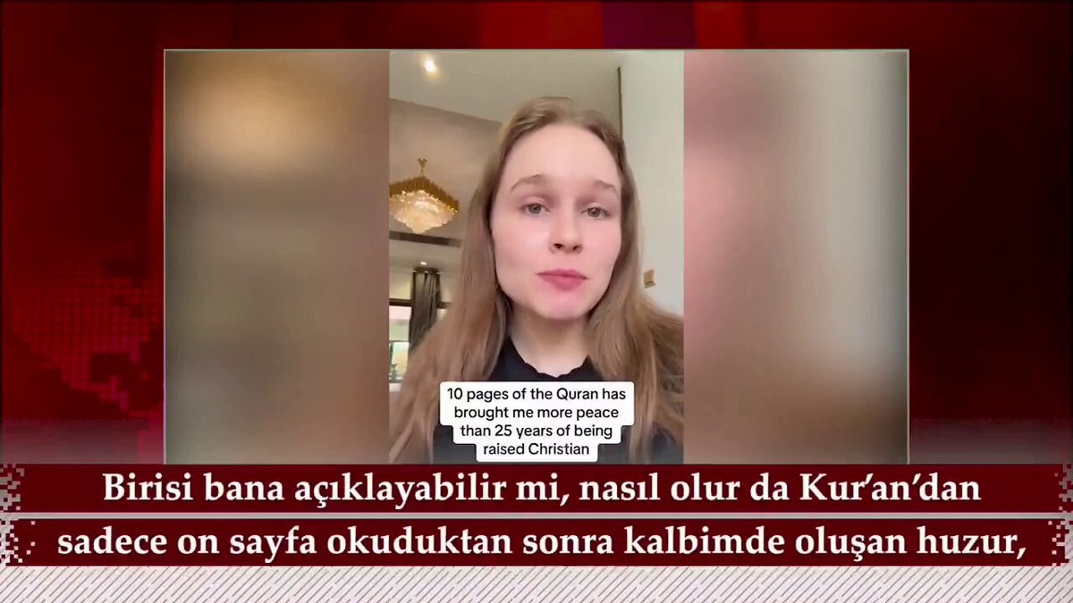 ABD'li aktivist: -Nasıl olur da, Kur'an'dan sadece 10 sayfa okuduktan sonra kalbimde oluşan huzur, Hristiyanlıkta geçirdiğim 25 yıldan fazla olur? -Sanki Allah soru ve dualarımı duymuş ve cevaplarını Kur'an'a yerleştirmiş.