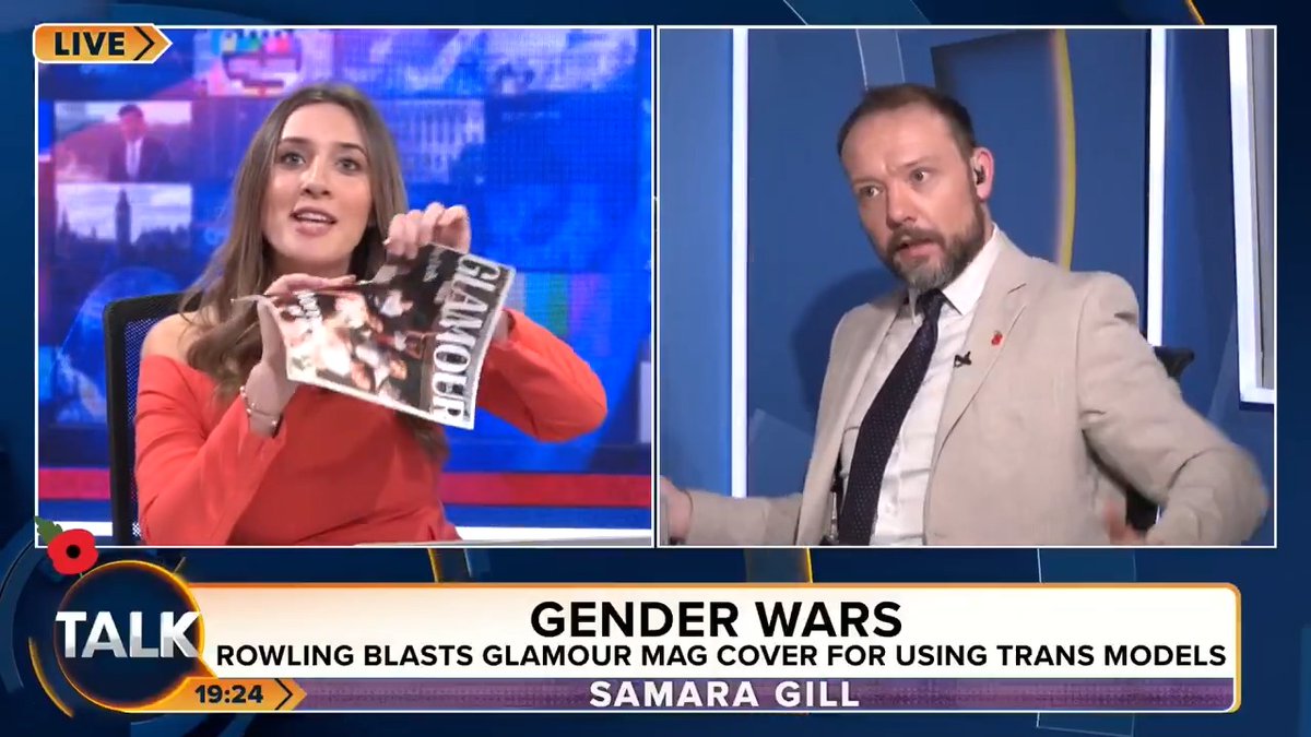 Samara Gill RIPS UP Glamour Magazine after they named nine trans activists 'Women Of The Year'. "I am so done with the misogyny! Stop putting men in women's positions! What about Sharron Davies, Alex Phillips, Julia Hartley-Brewer and JK Rowling?" @dailysamara1 Peter C. Barnes