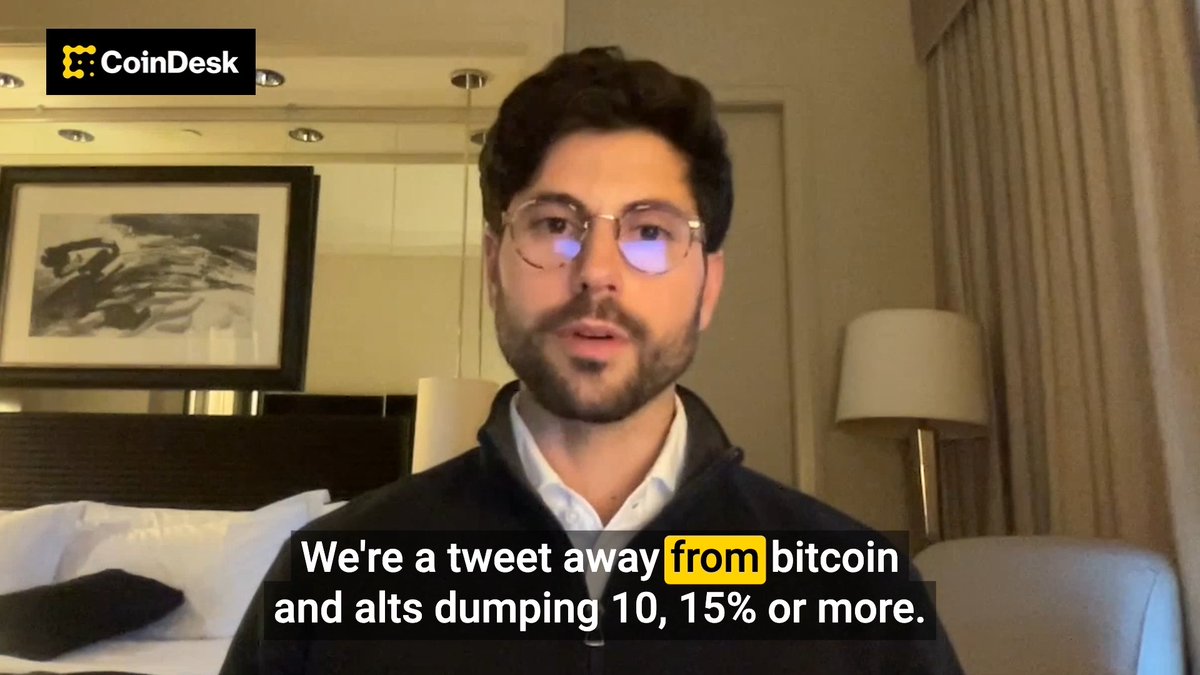 📉 “We’re a tweet away from bitcoin and alts dumping 10–15%.” @Inversion_cap CEO Santiago R Santos on why crypto’s market structure is more fragile than traders think, and what that means going forward. Thank you Bridge 🫵 for being a sponsor of CoinDesk Media Network.