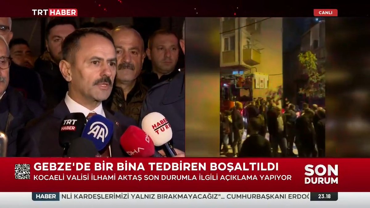 Kocaeli Valisi İlhami Aktaş, Gebze’de tedbiren boşaltılan binayla ilgili açıklama yaptı. 📌"Taşıyıcı kolonda çatlama söz konusu, titizlikle inceleniyor." 📌"3 binada 21 daireyi boşalttık." 📌"İsteyenleri Büyükşehir Belediyesi tesislerinde misafir edeceğiz."
