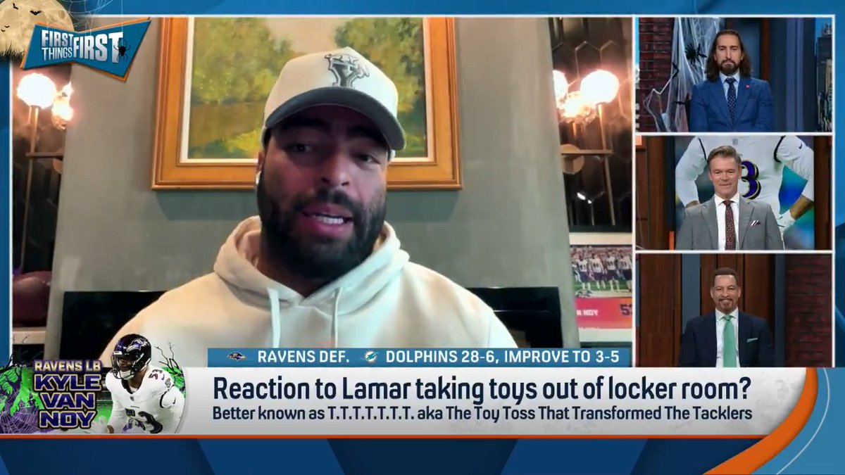 “I couldn’t be more proud of him, not just as a player but as a man and how he’s growing and maturing as a leader… Grateful to be a friend of Lamar Jackson.” Kyle Van Noy on his QB: