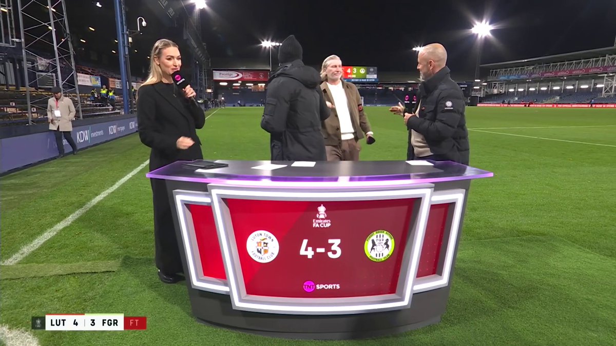 "I'm proud of my team" 🥹 Forest Green Rovers boss Robbie Savage was full of pride for this team, after they came back from 3-0 down, to level it up at 3-3 before Luton's last gasp winner. 🎙️ Laura Woods | 📺 TNT Sports & discovery+ UK