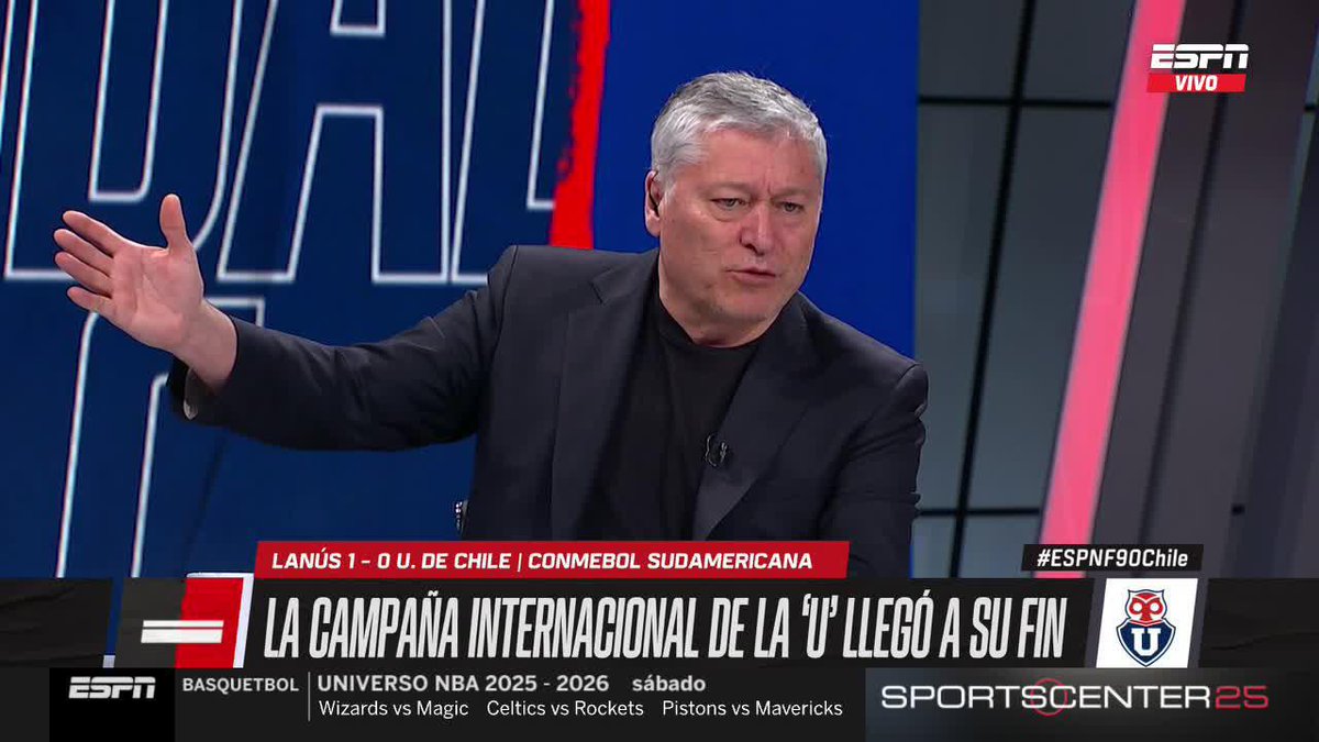 "LO DEL ÁRBITRO ES IMPERDONABLE, TENIENDO VAR" Patricio Yáñez criticó duramente al juez Alexis Herrera por su accionar en la revancha por semifinales de #Sudamericana, donde Lanús eliminó a Universidad de Chile. ▶️ Mira #ESPNF90Chile en el Plan Premium de #DisneyPlus.