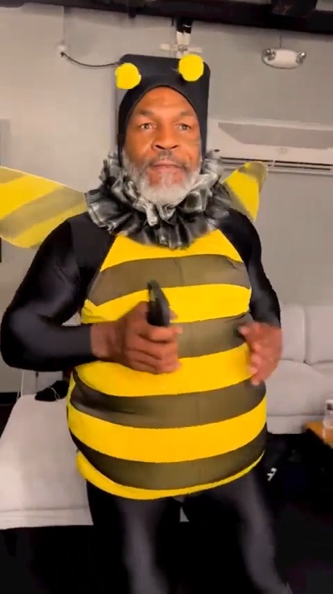 On Halloween, never forget when Mike Tyson dressed up as a bee 😂🐝