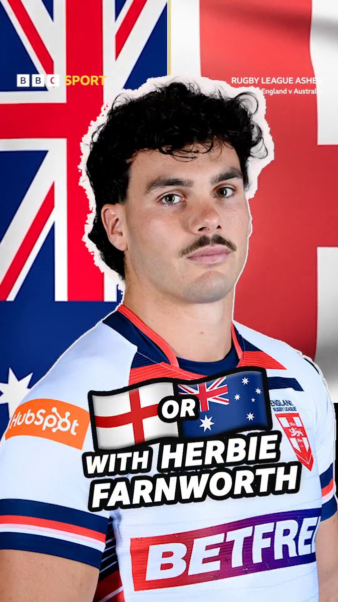 🗣 "I hate Australian TV shows! Cannot stand them!" 📺❌😅 Herbie Farnworth's an NRL star Down Under 🇦🇺 but represents England 🏴 - which nation will he prefer from our suggestions? 🤔