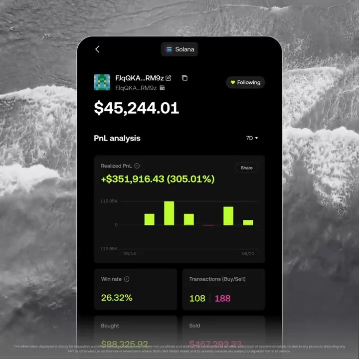 Tired of bouncing between tabs just to track wallet alpha? We gotcha. • Real-time P&amp;L • Smart money tracking • Performance insights All inside one @Wallet 🤝