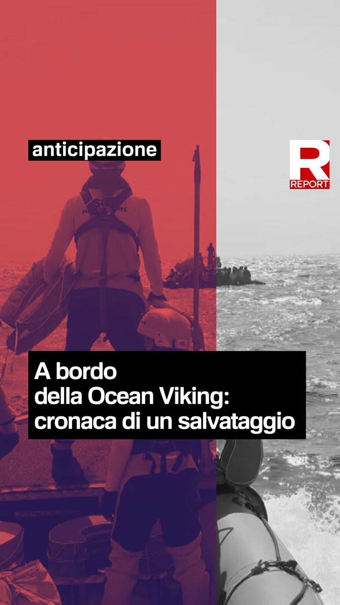 Report è stato a bordo della Ocean Viking, la nave della Ong Sos Mediterranee, impegnata nel soccorso in mare di migranti che attraversano una delle rotte più letali, quella del Mediterraneo centrale. #Report domenica dalle 20.30 su #Rai3