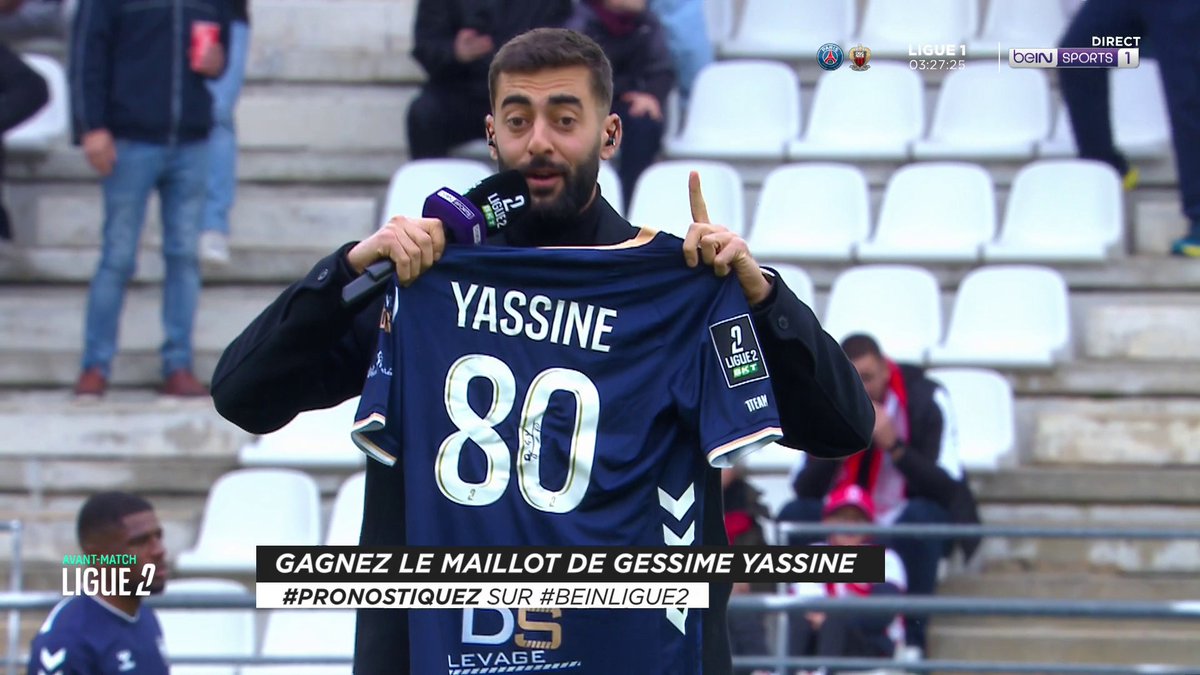 [🎁CONCOURS] 🔮 Donnez votre pronostic pour #SDRUSLD via #beINLIGUE2 😅👕 Le maillot dédicacé et parfumé de Gessime Yassine est à gagner ! 👉 Follow beIN SPORTS pour jouer