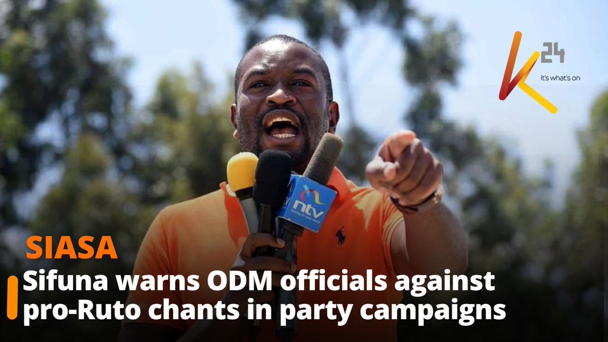 Sifuna warns ODM officials against pro-Ruto chants in party campaigns