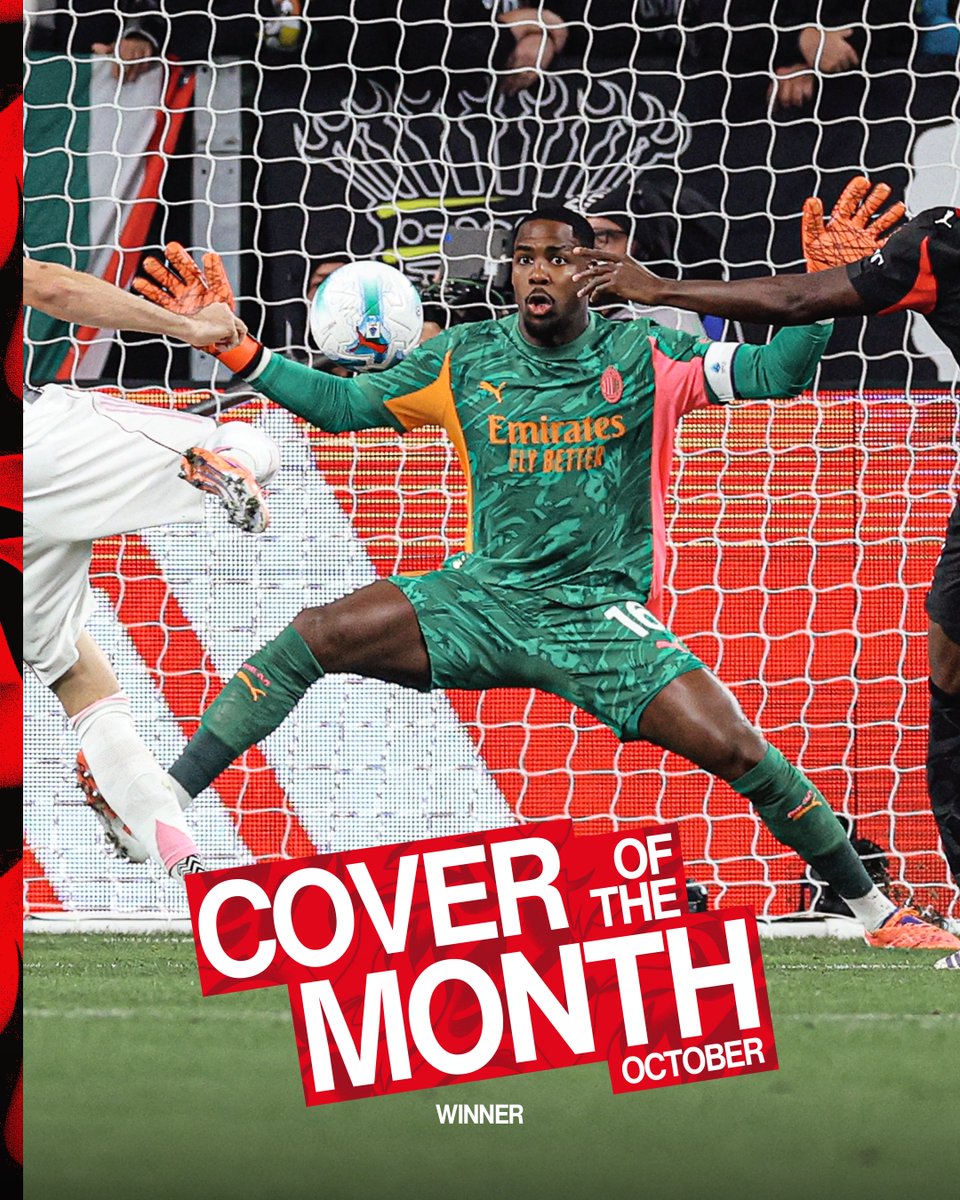 The fans have chosen! 🗣 Mike's save against Juve is the cover of October! 🛡👏