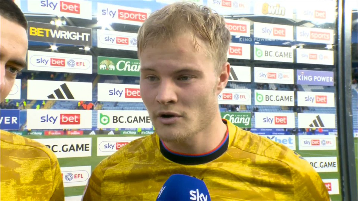 "I would have liked a hat-trick!" 😤 Andri Gudjohnsen reacts after scoring a brace against Leicester 🎙️