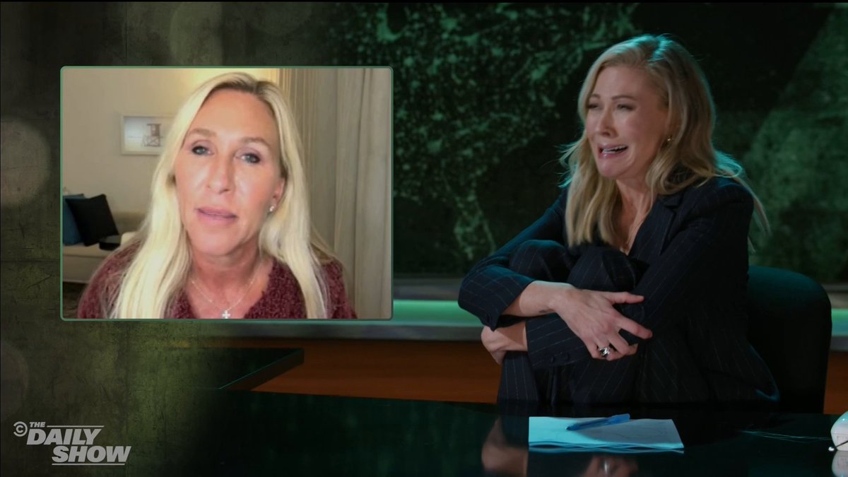 .Desi Lydic is not only agreeing with MTG, she's agreeing with Trump? It's getting spooky out here