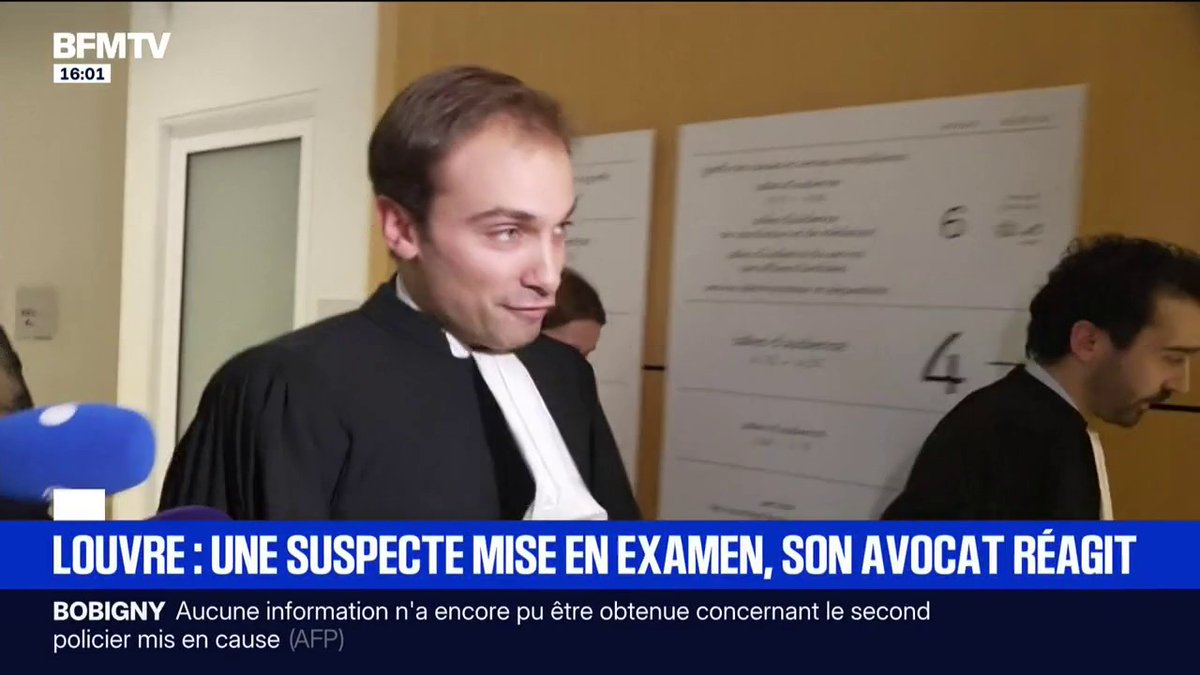 💬 "Elle est effondrée" Les mots de l'avocat de la suspecte de 38 ans mise en examen dans le casse du Louvre