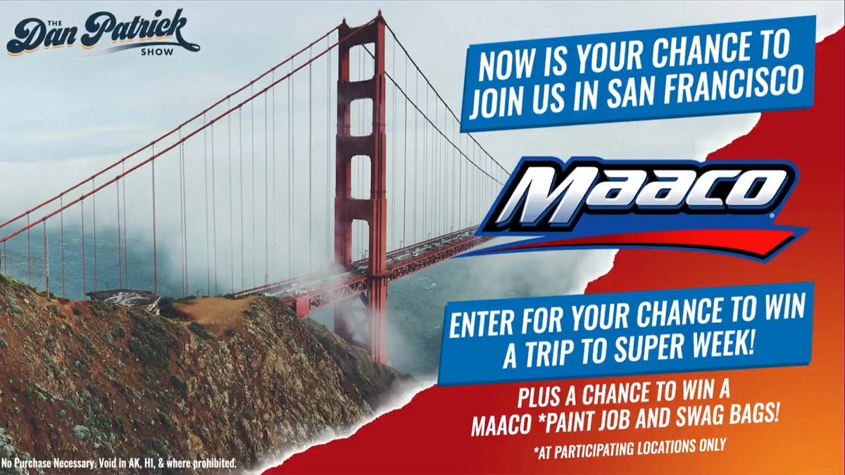 Did you hear? Maaco wants to send you to Super Week, give your car a paint job, & more! Visit to enter daily & get official rules. No purchase necessary. Void in AK, HI, & where prohibited. Open to contiguous US/DC residents, 18 & over. Ends 11/23/25.