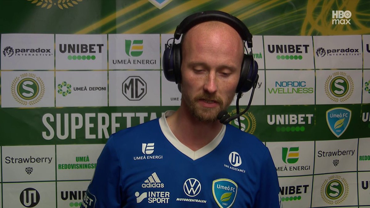 Umeå FC:s lagkapten Stefan Lindmark med en rejäl domarsågning efter lagets degradering från Superettan. 📲 Se höjdpunkter från Superettan på HBO Max