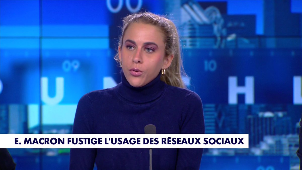 Sarah Saldmann, avocate, sur les déclarations d'Emmanuel Macron à propos des réseaux sociaux : «Les algorithmes vous poussent à voir des contenus de plus en plus extrêmes», dans #PunchlineWE