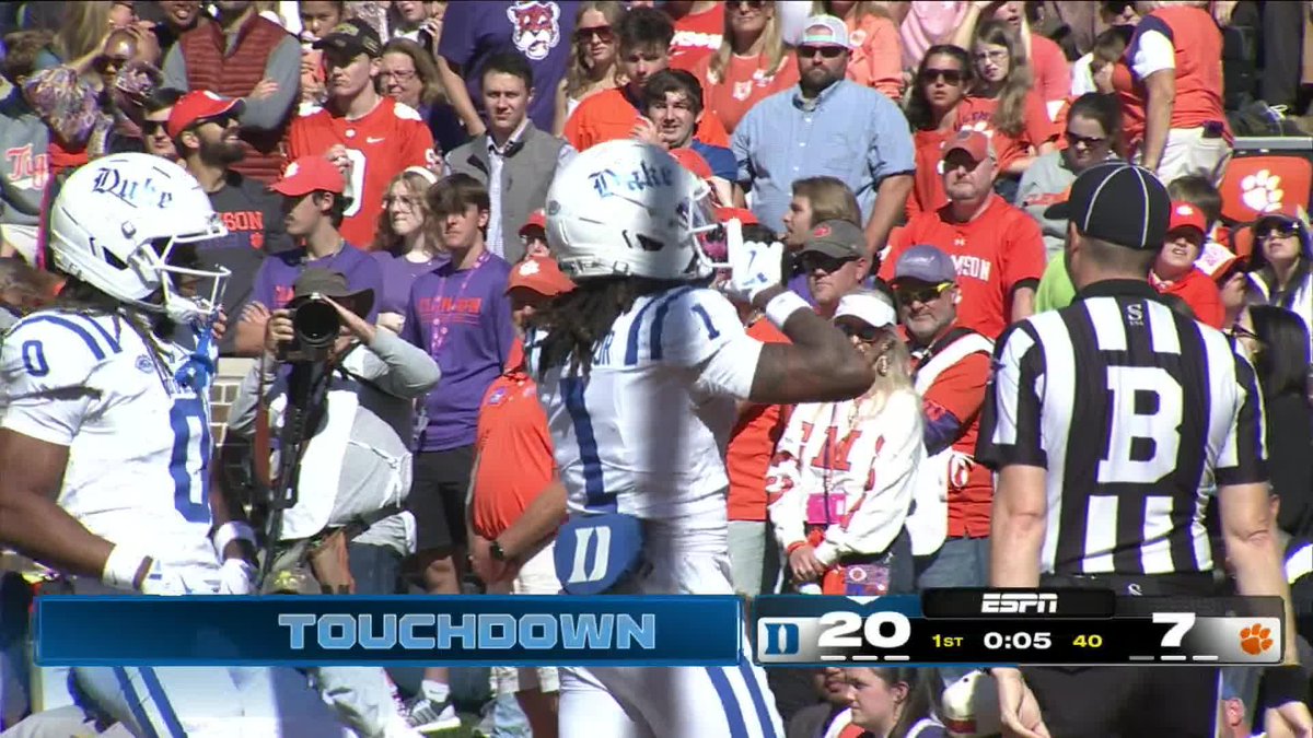 Oklahoma transfer WR Andrel Anthony with the Duke touchdown catch😈 (via ACCN)