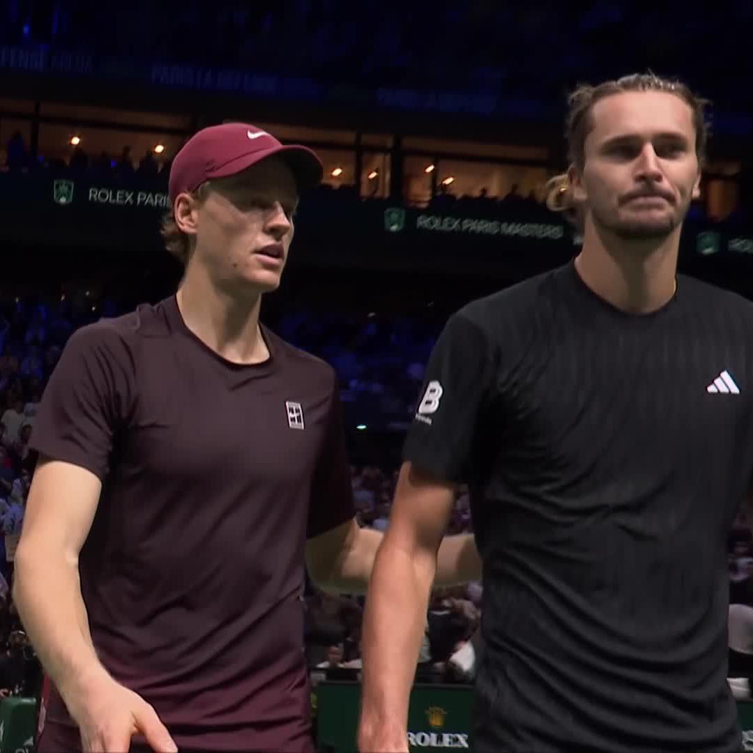 To the NINES 🔥 Jannik Sinner takes out Zverev 6-0 6-1 to reach his ninth Masters final and ninth final of 2025! #RolexParisMasters