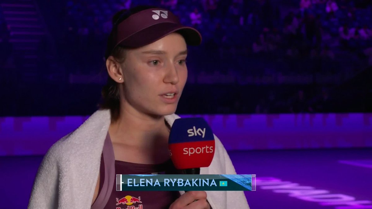 Elena Rybakina after beating Anisimova at WTA Finals in Riyadh "Honestly I didn't expect that I would put so many balls in." 😂 Just because it's the 3rd day for me.. The first few practices everything was flying too much.”