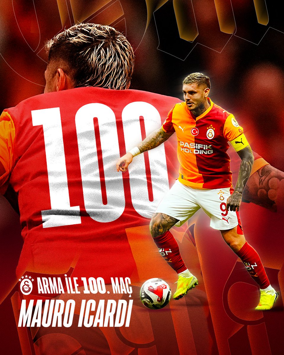 Galatasaray formasıyla 1️⃣0️⃣0️⃣. resmi maç! 💛❤️ Birlikte kutlanacak daha nice başarılara, nice maçlara KAPTAN! #GSvTS