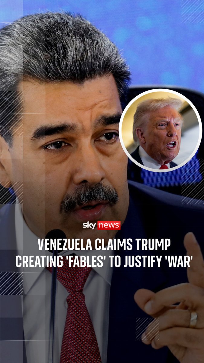 Venezuelan president Nicolás Maduro accused the United States of creating a false narrative to create the justification for an attack on the country, which Donald Trump has denied, despite US warships moving within 200km of Venezuela's coastline. 🔗