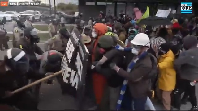 State Police in Chicago ATTACK protesters attempting to approach the ICE detention center, jabbing them with batons and shooting/attacking the press, including our JT Cestkowski and Jon Farina LIVE LINK BELOW