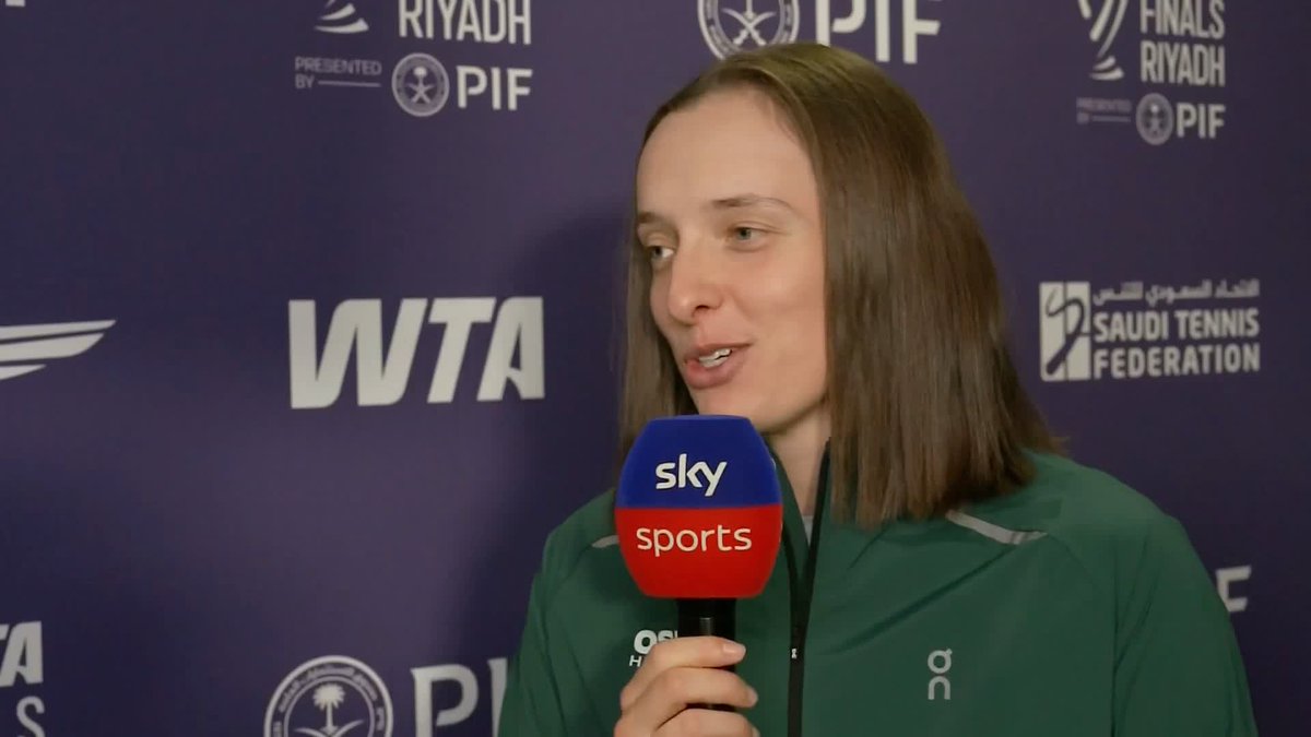 Iga Swiatek discusses her victory over Madison Keys in the opening match of the WTA Finals 🙌