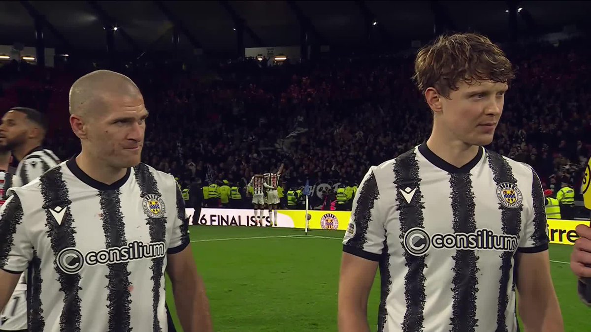 Mark O'Hara and Alex Gogić in conversation following St Mirren FC's progression to the #PremierSportsCup Final 🏁 "Moments like this are what you play football for" 🗣️