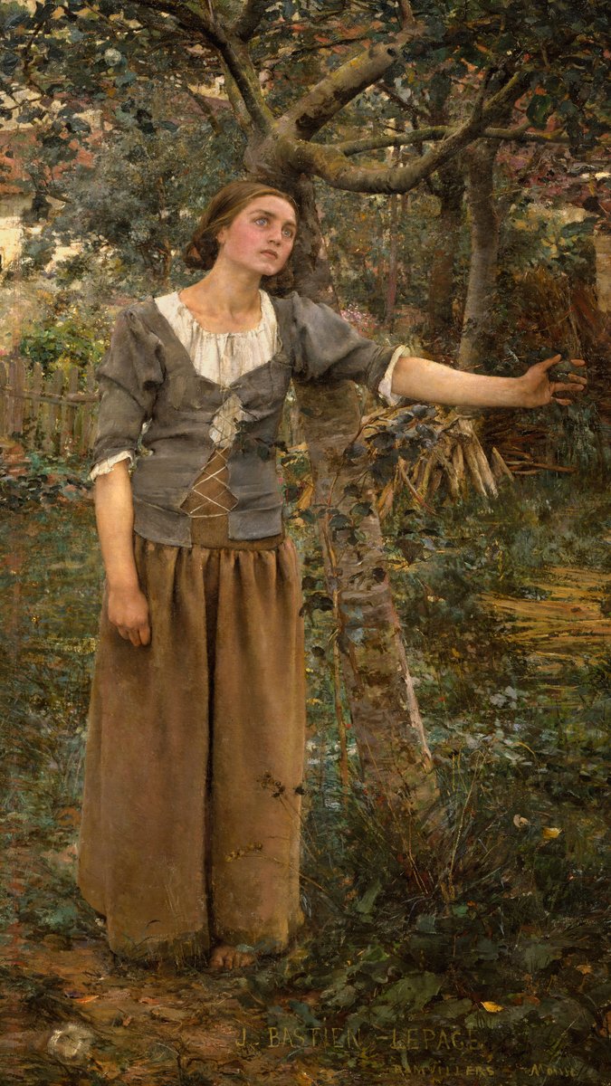 Join European Paintings curator Alison Hokanson as she dives into this monumental "Joan of Arc" painting. On this day, French artist Jules Bastien-Lepage was born. Though he lived only 36 years, he made a large impact on the French art world of the second half of the 19th century. Like Joan of Arc, he was a product of a poor family from the rural province of Lorraine in the northeast of France. The subject of Joan of Arc had been popular throughout the 19th century, but the Franco-Prussian War of 1870 provided the catalyst for the fervent revival of her cult. Part of her native region of Lorraine was annexed to the German Empire at the end of the war, making Joan an ideal symbol of France’s hoped-for resurgence in the wake of a crushing military defeat. Even as late as 1879, when Bastien-Lepage painted this picture, postwar morale throughout France was low, and sculptures and paintings of Joan of Arc flooded the Salons of the time. ___ 🎨 Jules Bastien-Lepage (French, Damvillers 1848–1884 Paris), “Joan of Arc,” 1879. Oil on canvas. On view in Gallery 827.