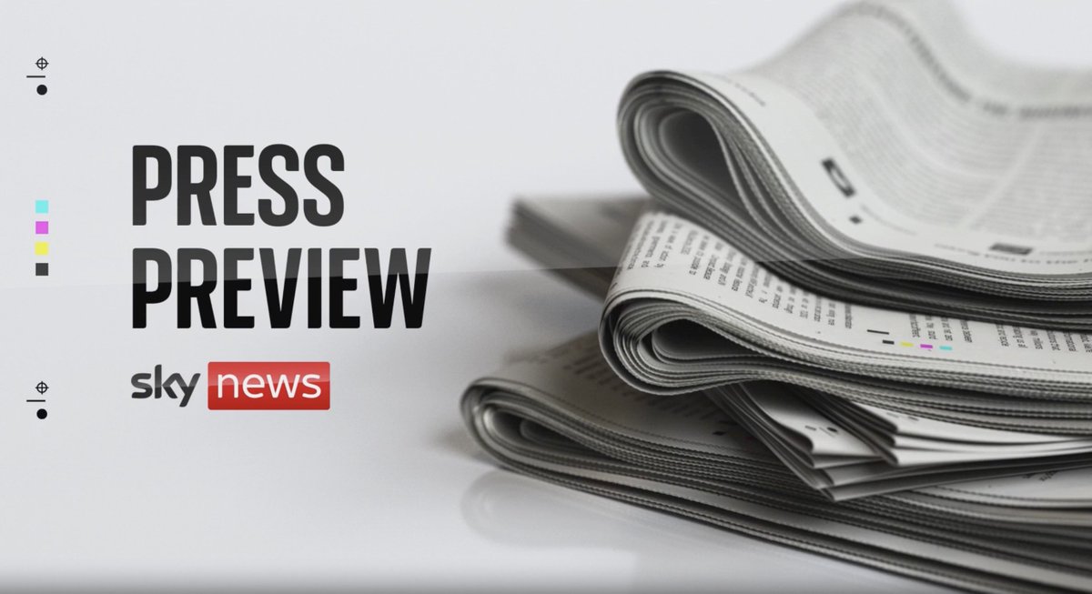 What's on Sunday's front pages? 📰 On the Press Preview, @SkyGillian takes a first look at tomorrow's top stories political journalist and broadcaster Theo Usherwood and journalist Benjamin Butterworth. ➡️ 📺 Sky 501, Virgin 602, Freeview 233 and YouTube