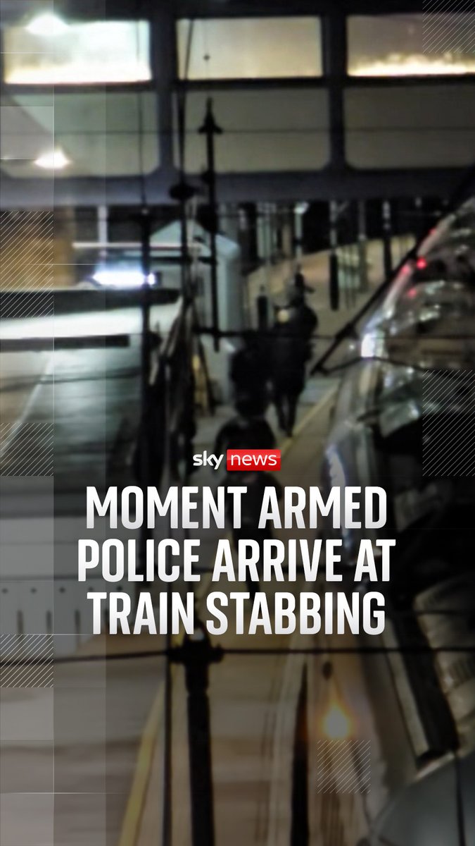Armed officers were seen running along the platform at Huntingdon station towards the train carriages after multiple people were stabbed on board. Two men have been arrested and a number of people have been taken to hospital. Follow our live blog ➡️