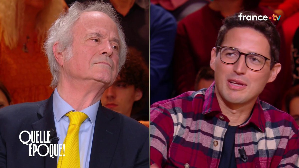 🗣️ "On dirait que vous incarnez une de ces passions tristes" Moment de débat sur le plateau : l'humoriste Haroun souligne une forme de paradoxe dans le propos de FOG. Celui de nourrir la nostalgie du passé, en souhaitant parler aux jeunes générations. #QuelleEpoque France tv Léa Salamé Hugo Clément