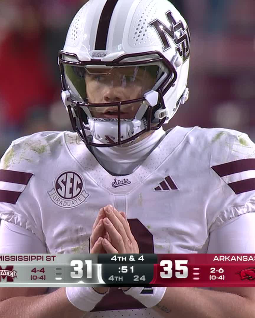Mississippi State on 4th & 4 with the game on the line 🎯