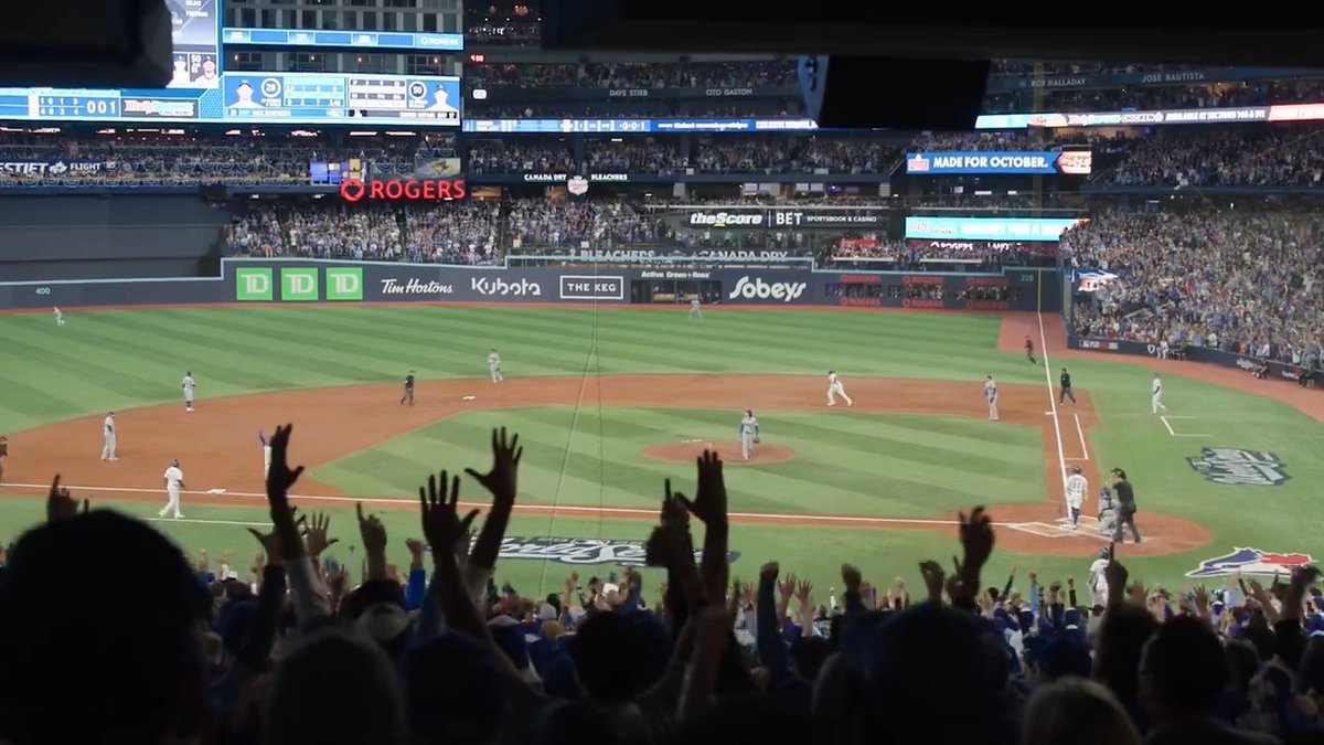 "LET'S GO, BO!" Bo heard you loud and clear, Toronto. #WorldSeries