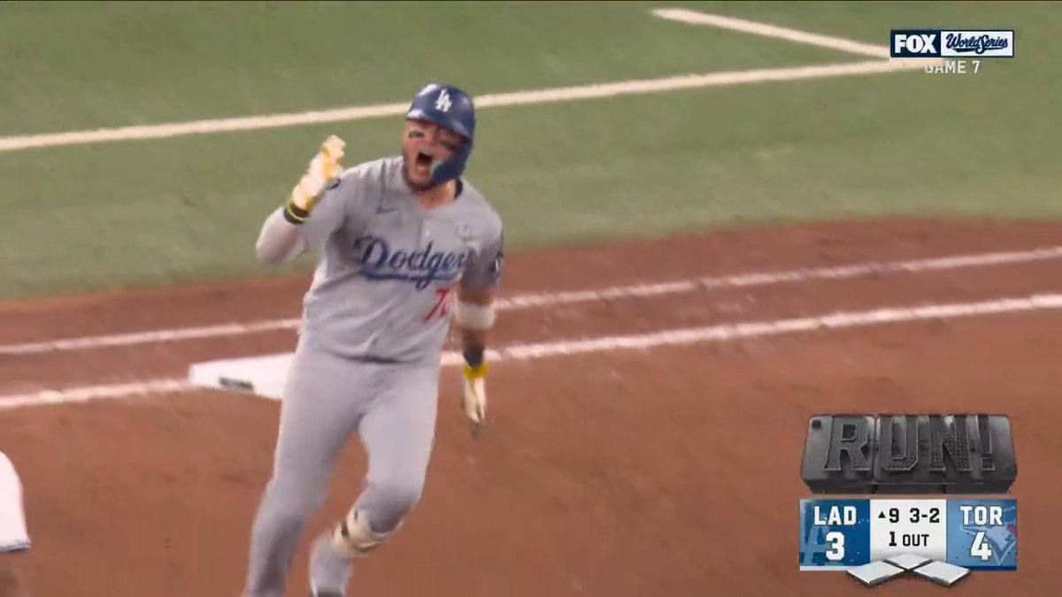 MIGUEL ROJAS PARA EMPATAR EL JUEGO EN LA NOVENA. #SERIEMUNDIAL