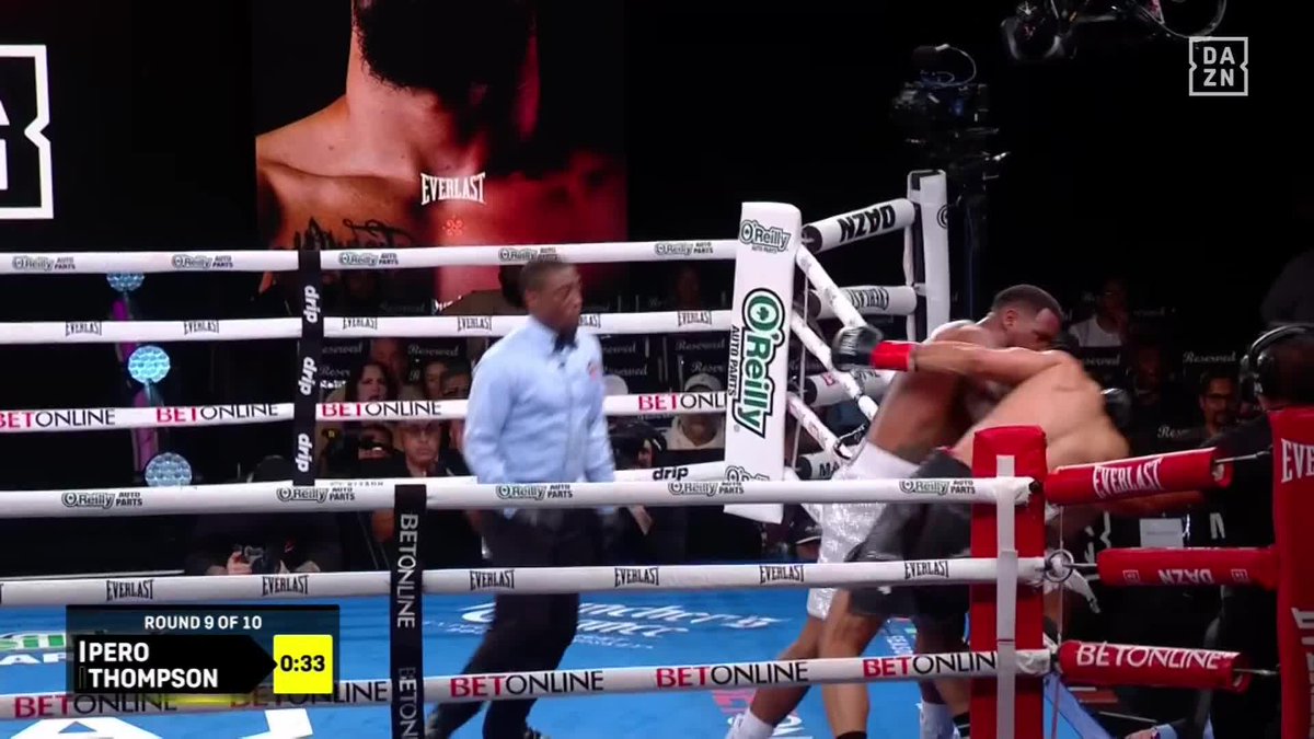 PERO LOOKING FOR HIS 9TH KO 👀😤 #PeroThompson | Live NOW on DAZN ▪️