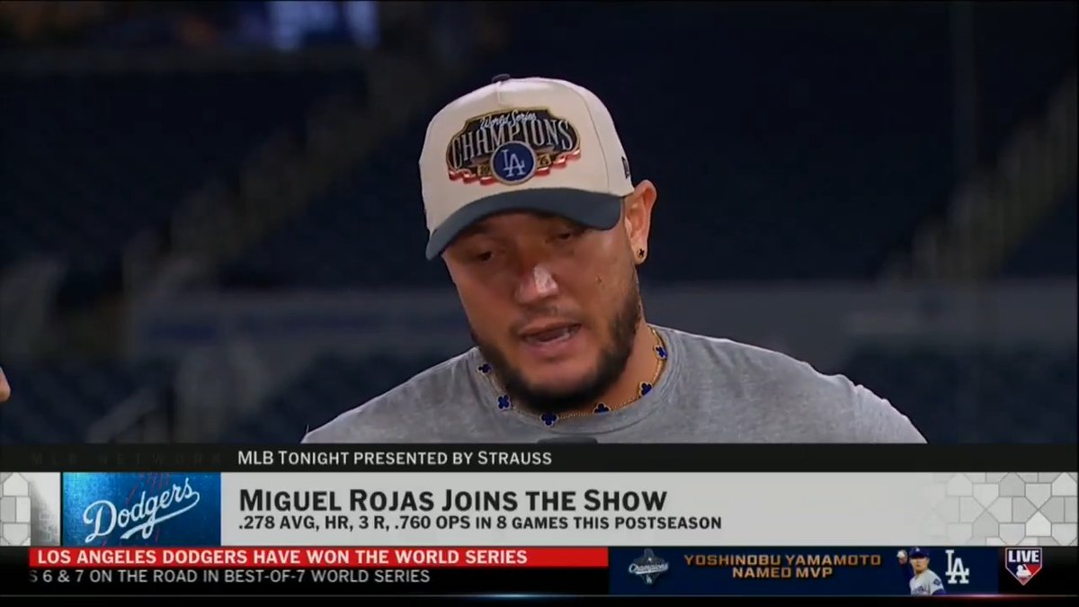 "Hitting a homer wasn't on my Bingo card to be honest." - Miguel Rojas on #MLBTonight 🤣