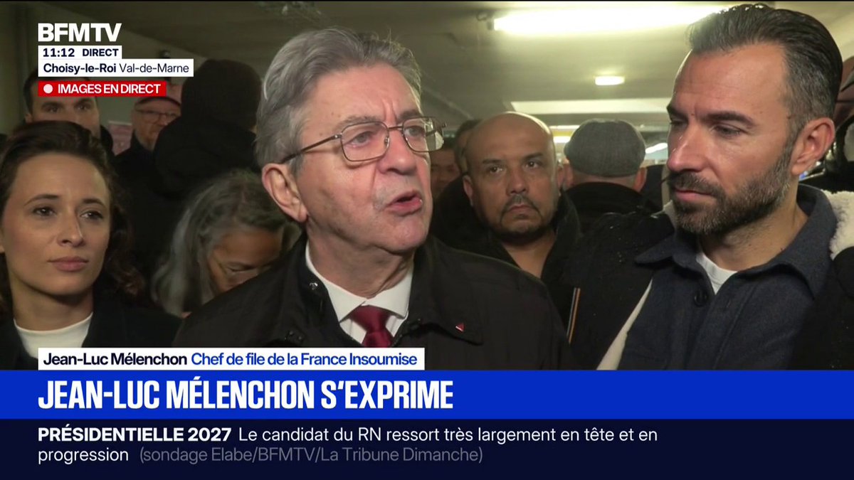 "Ça fout la trouille de savoir qu'on a plus le droit à un découvert bancaire [...] Mais entre maintenant et novembre, on a le temps de mener la lutte", déclare Jean-Luc Mélenchon, chef de file LFI