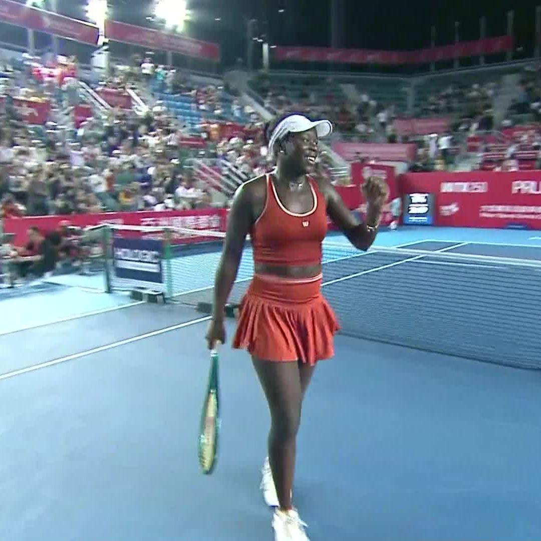 Vicky Mboko: 7 wins in the last 8 matches and a second career WTA title to end the year. Started the season ranked #333 and will finish #18. WTA Finals next year?