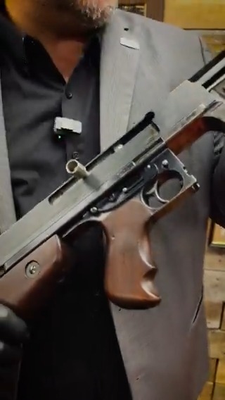 The .30-06 Thompson Prototype! It's the only known example of the Thompson Autorifle, and this 17-pound beast enjoys some fascinating modifications.