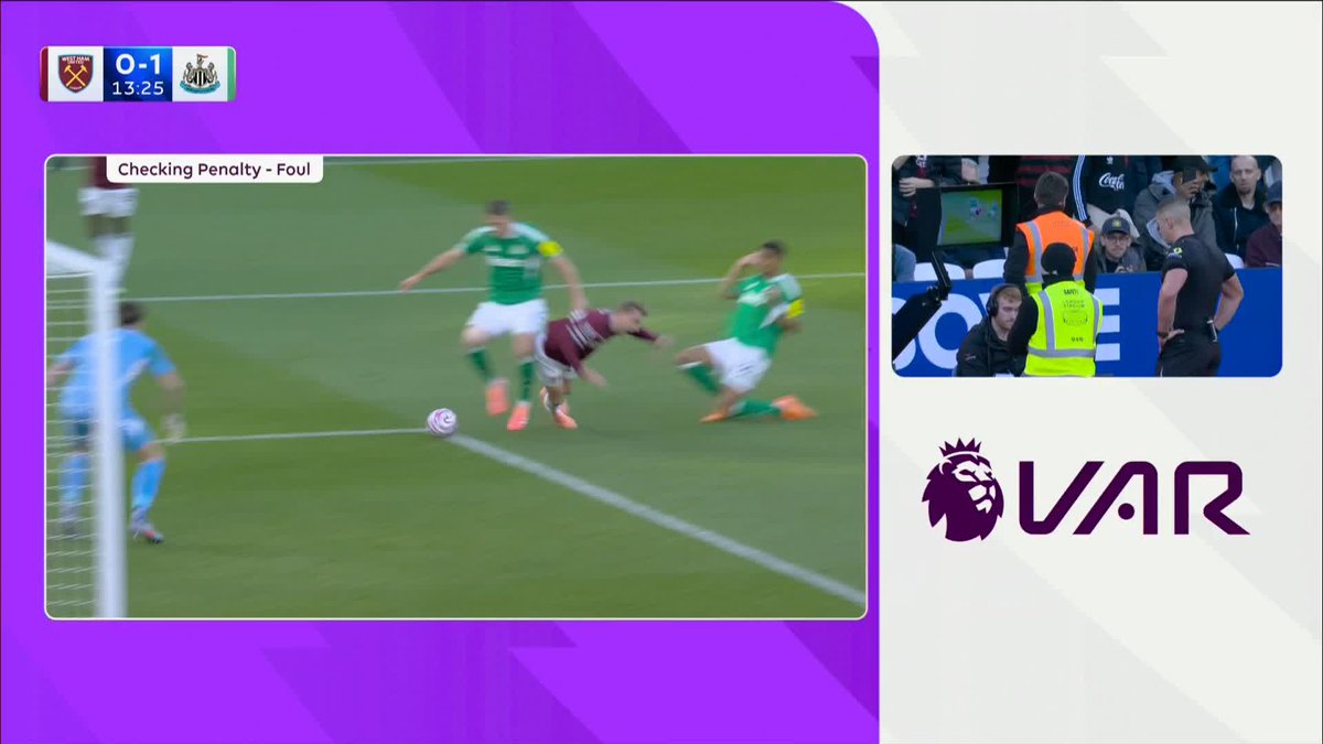 No penalty after a VAR check at the London Stadium! ❌