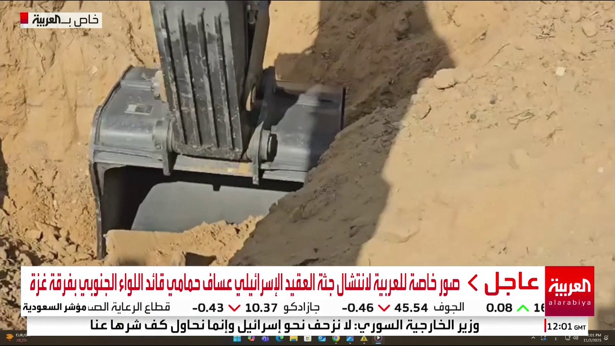 انتشال جثة العقيد الإسرائيلي عساف حمامي قائد اللواء الجنوبي بفرقة غزة