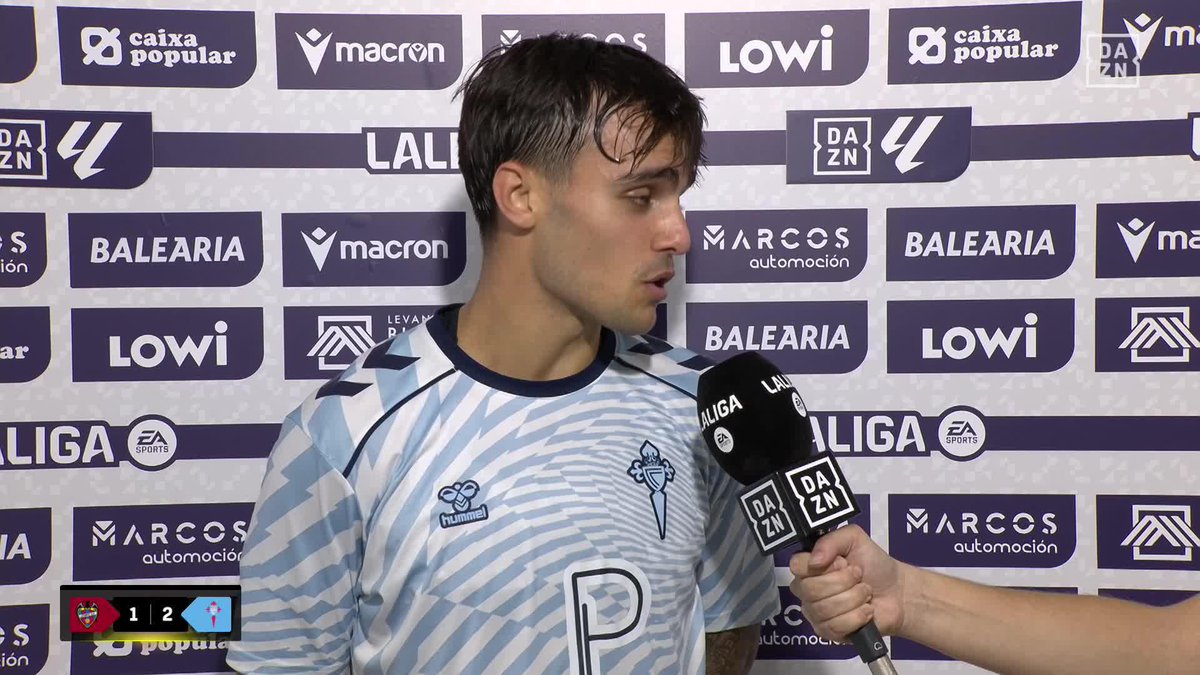 "Este día lo voy a recordar toda la vida" 👏🏻 Primer gol con el equipo de su vida y triunfo en el descuento 🩵 No cabe más felicidad en Miguel Román Celta #LALIGAenDAZN ⚽