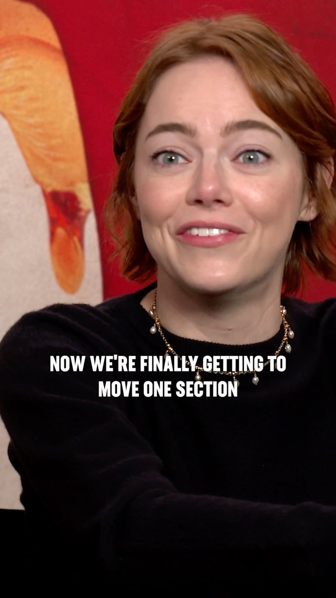"He just really carries himself with a real confidence, knows who he is, knows what he likes." Emma Stone and Jesse Plemons praise newcomer Aidan Delbis's performance in #Bugonia.