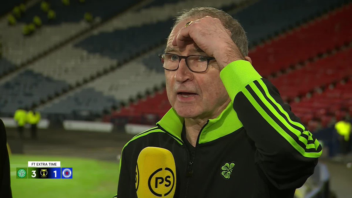 🍀 Celtic interim manager Martin O'Neill reacts to beating Rangers in a dramatic Semi-Final "I was 73 on Monday, I'm 94 now!" 😂 #PremierSportsCup | SPFL
