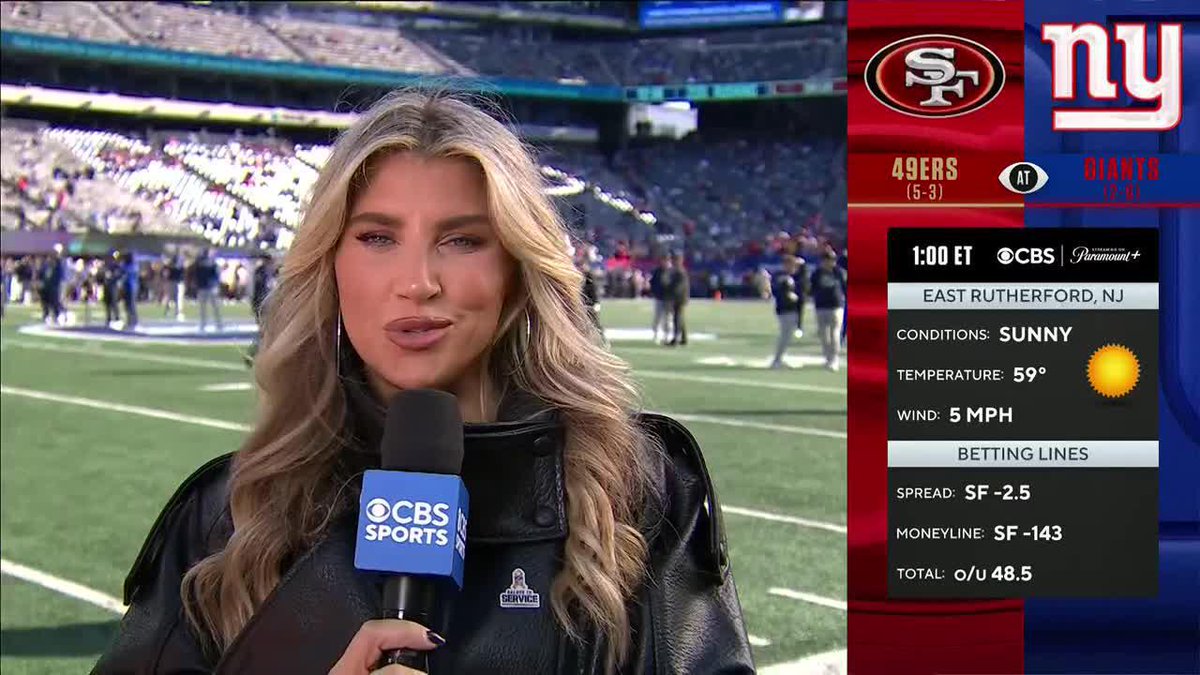 Our Melanie Collins is keeping us up to date in East Rutherford as the New York Giants take on the San Francisco 49ers
