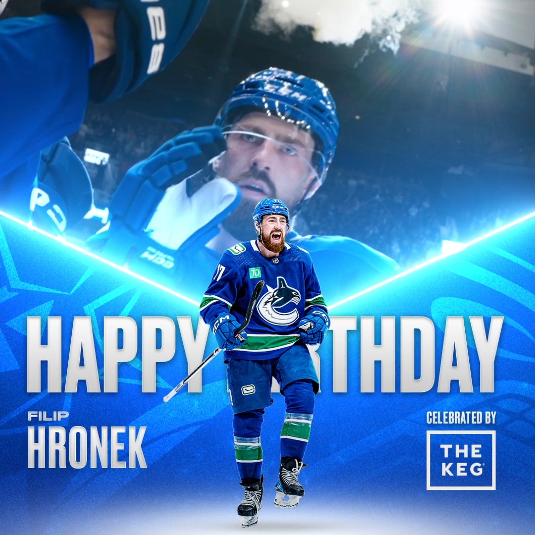 Join us in celebrating Filip Hronek's birthday! 🎂 #Canucks | The Keg