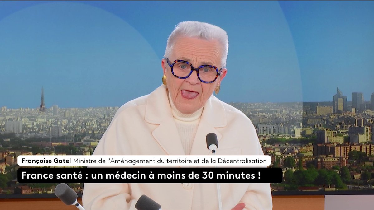 "Nous allons labelliser les maisons France santé, qui seront à 30 minutes de chaque citoyen, où vous trouverez une offre de soin" indique Françoise Gatel, ministre de l'Aménagement du territoire et de la Décentralisation. #canal16