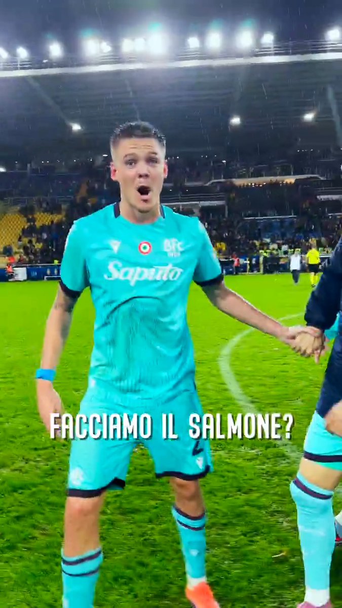 "La scivolata del salmone" 😆 🐟 #ParmaBologna #WeAreOne