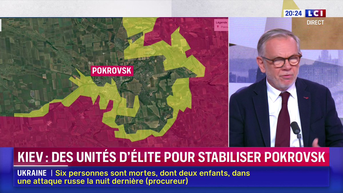Guerre en Ukraine : à Pokrovsk, "la bataille dure depuis avril 2024", rappelle jean-dominique merchet. "Là, on est vraiment à Verdun, dans la guerre 14/18, dans ces batailles qui durent des mois et des mois, où ça ne bouge pas", compare-t-il. ▶️ avec Thomas Misrachi
